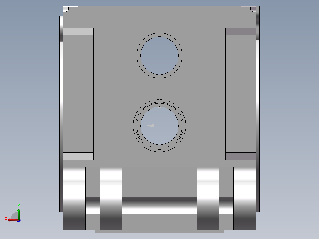 基于solidworks传动箱体结构设计及加工路线拟定 后视图