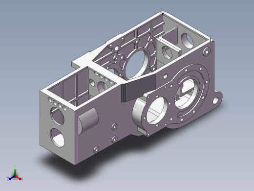 基于solidworks传动箱体结构设计及加工路线拟定 正等轴测缩略图
