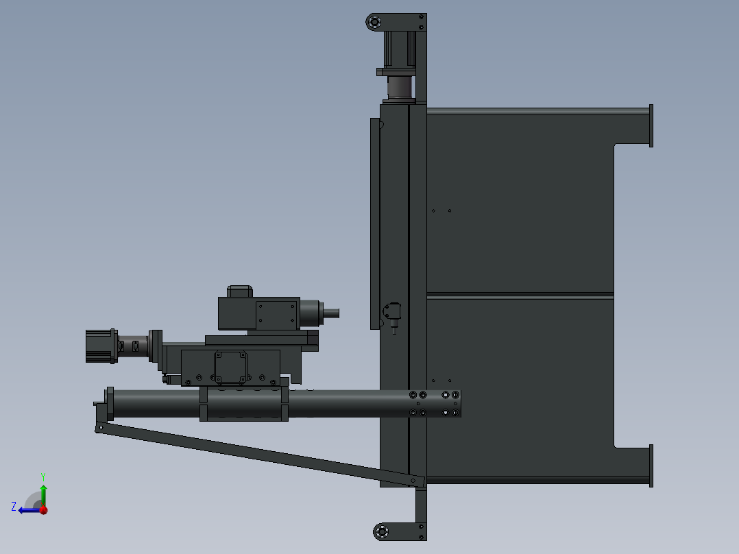 109CNC数控机床右视图