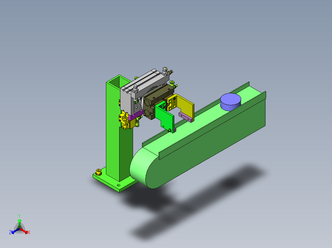 回转、夹紧组件正等轴测图
