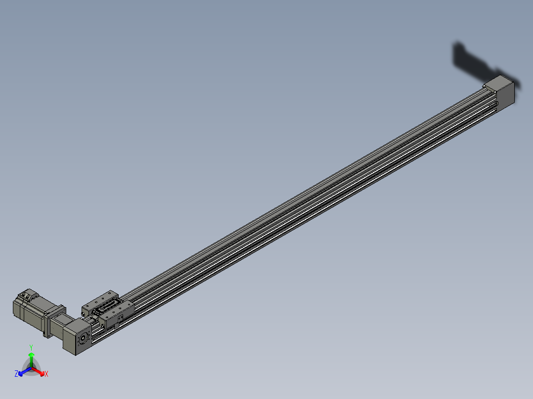 威洛博直线电机模组EB4-L80-S1100-R-57-MS3正等轴测图