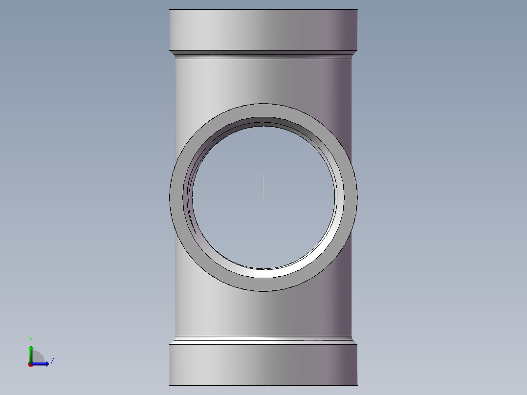 四通-等径内丝 DN20左视图