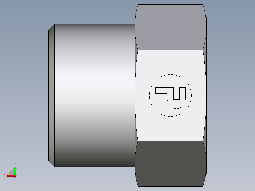 卡套式工业通用硬管接头EO_Blanking_plug_for_tube_ends_ROV12SCFX后视图
