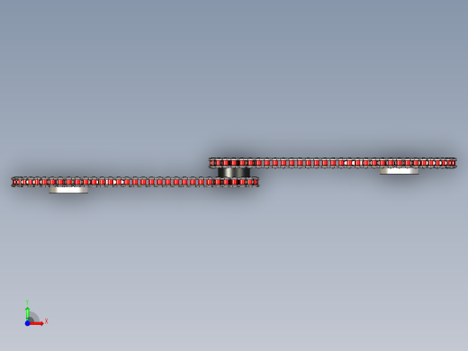 双链轮和滚子链 - ANSI 80---stp前视缩略图