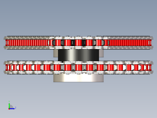 双链轮和滚子链 - ANSI 80---stp左视缩略图