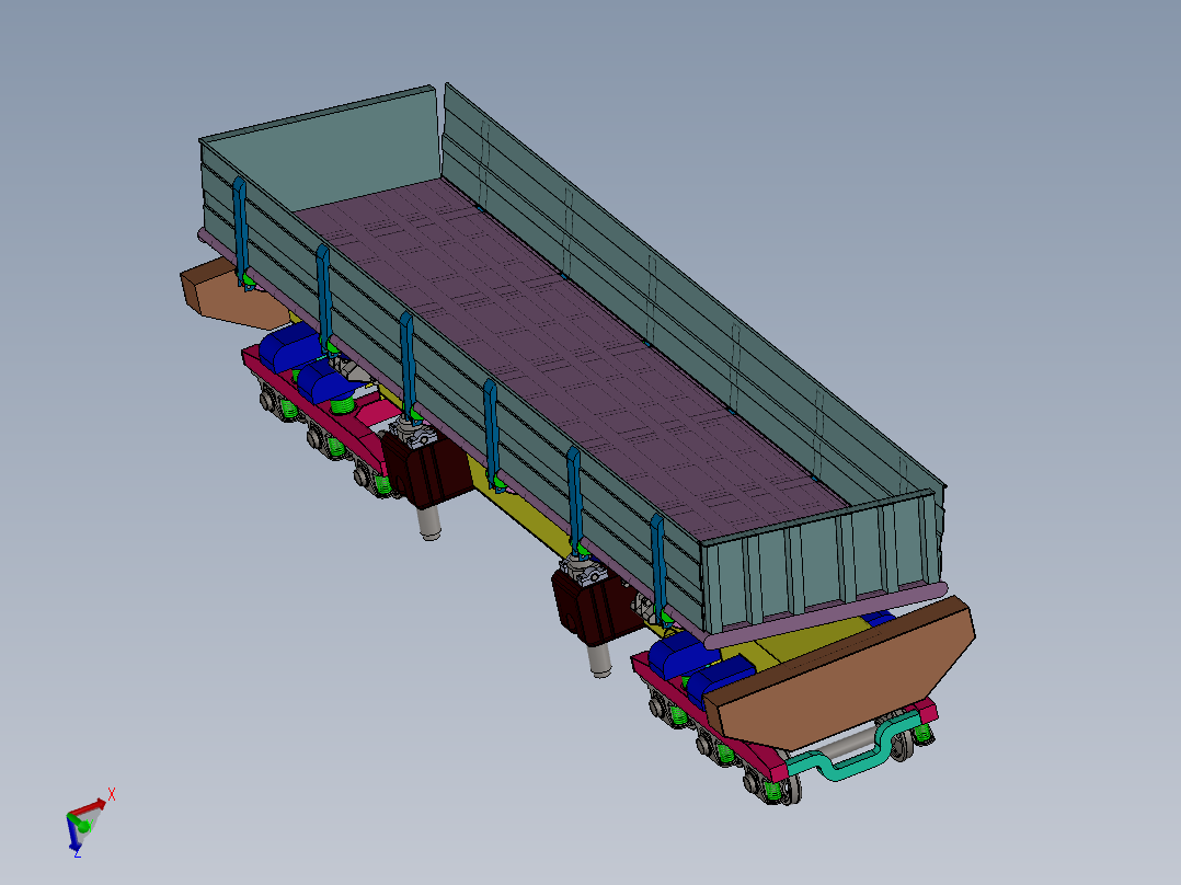 铁路散货卸载侧翻车设计含三维图二维图及说明书等资料