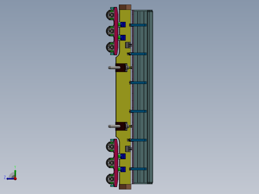 铁路散货卸载侧翻车设计含三维图二维图及说明书等资料右视缩略图