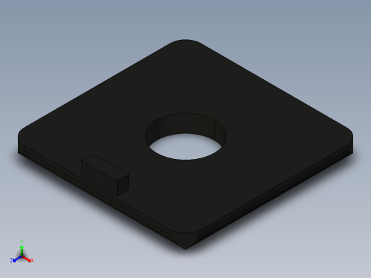 型材-BR 40X40 COVER CAP WITH HOLE KJN529045正等轴测缩略图