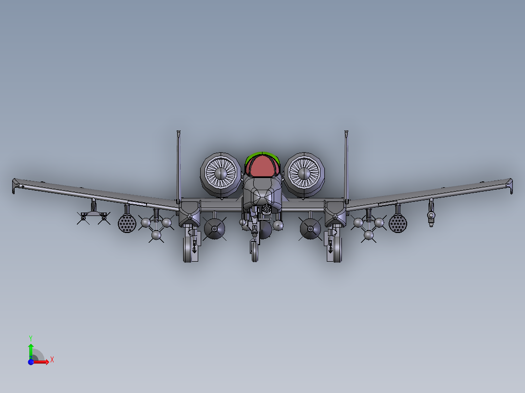 A10攻击机前视图