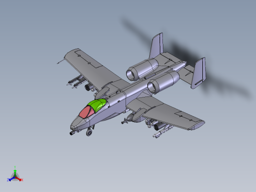 A10攻击机正等轴测缩略图