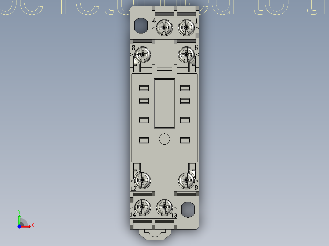 继电器+滤波器模型+端子终端固定器前视图