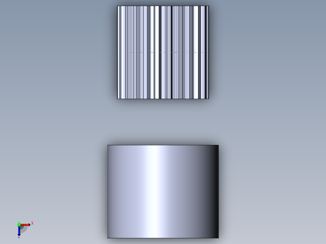 轴和轮毂DIN5480 W50 x 2 x 24 x H8俯视图