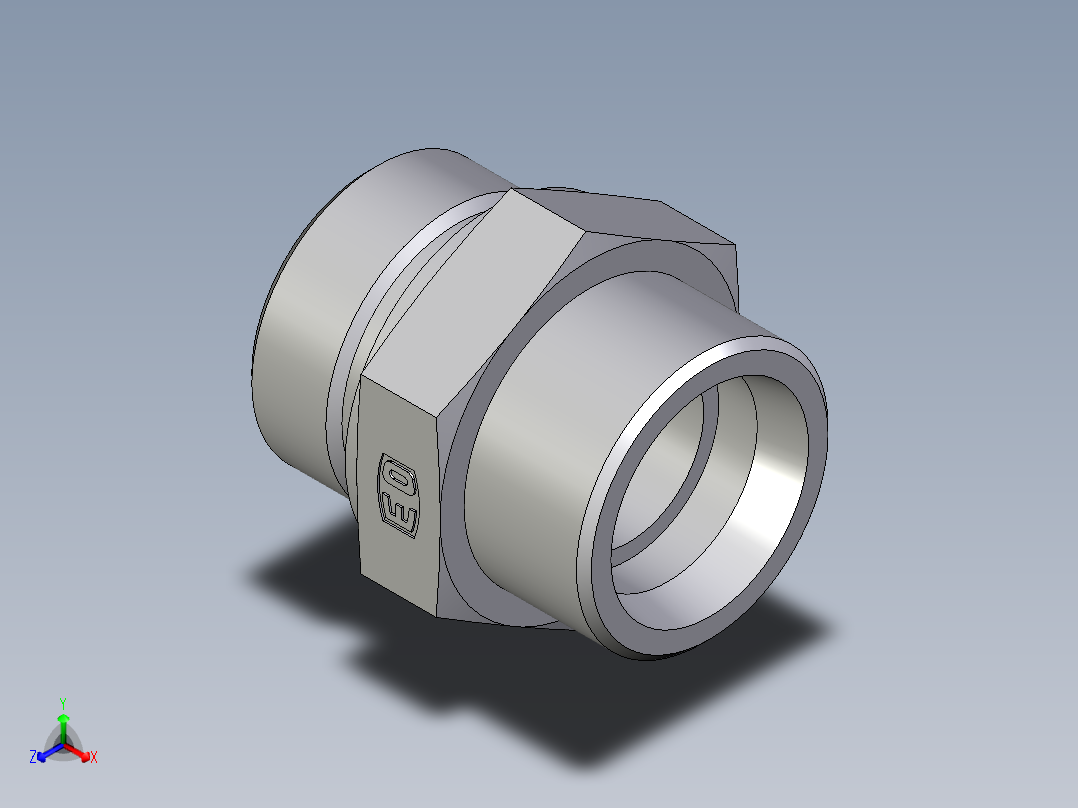 卡套式工业通用硬管接头EO_Male_Stud_connector_GE30SR71X主视图