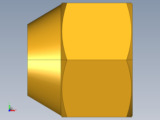 扩口式工业通用硬管接头Cap Nut 640F-6前视缩略图