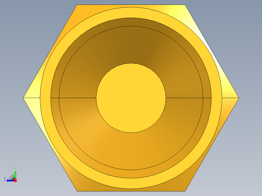 扩口式工业通用硬管接头Cap Nut 640F-6右视图