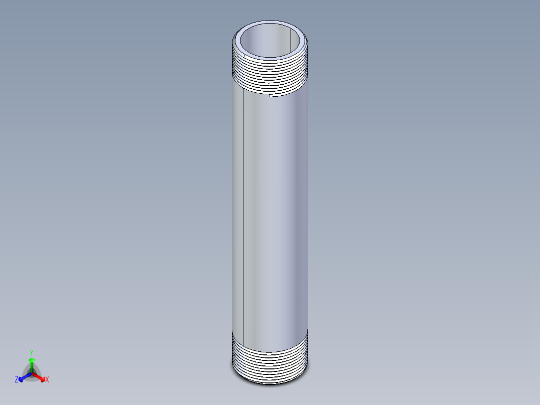 聚氯乙烯配件33-Sch80_Nipple_MPTxMPT_861-220_1.5in x 10in主视图