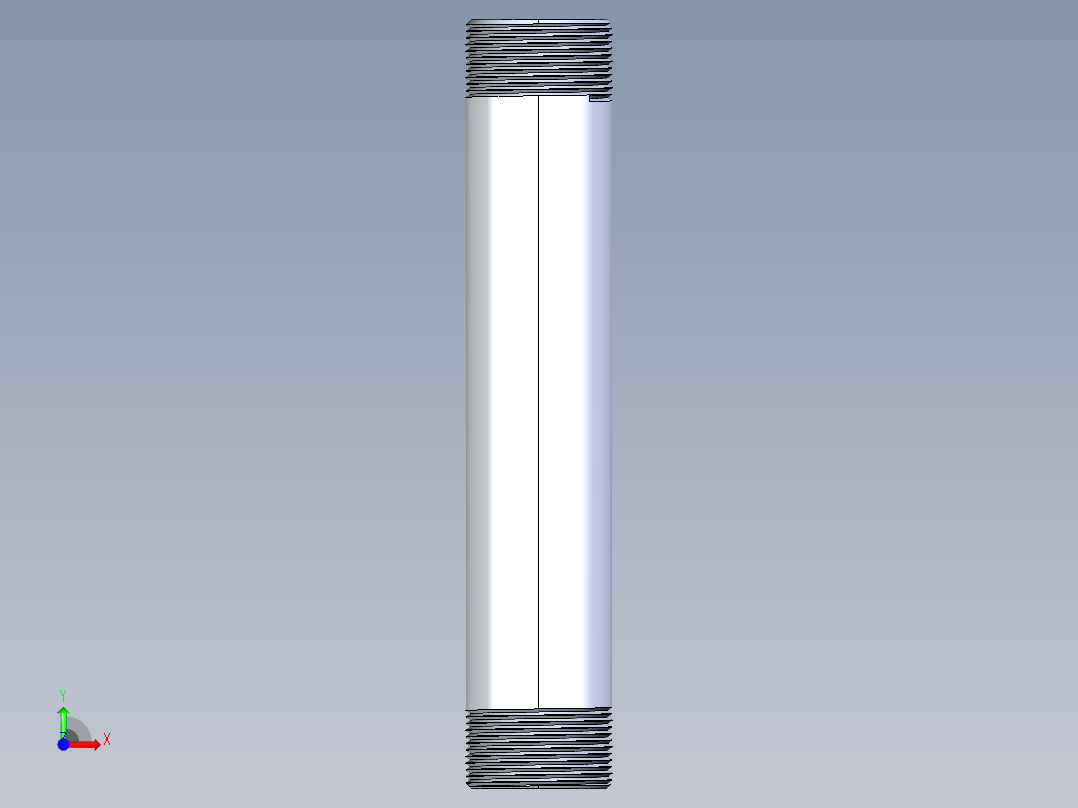 聚氯乙烯配件33-Sch80_Nipple_MPTxMPT_861-220_1.5in x 10in前视图