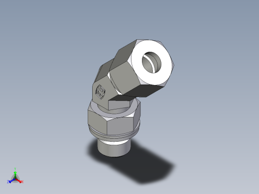 卡套式工业通用硬管接头EO_Adjustable_locknut_45_deg_elbow_VEE08LMCF