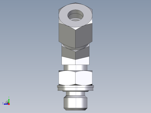 卡套式工业通用硬管接头EO_Adjustable_locknut_45_deg_elbow_VEE08LMCF右视缩略图