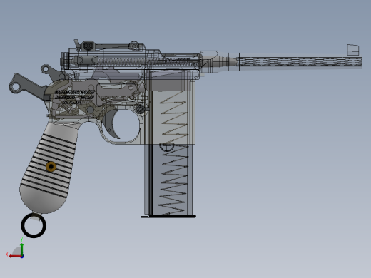 毛瑟C96军用手枪后视缩略图