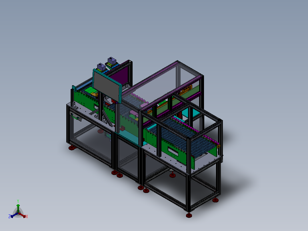 液晶面板AOI检测机sw18可编辑正等轴测图