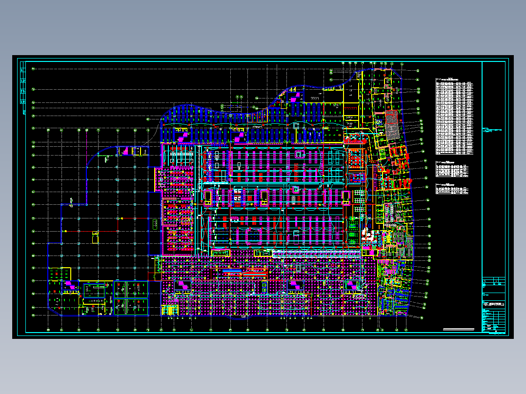 国内某大型超市照明平面设计图