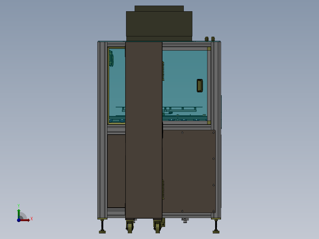 AGV升降转向输送（sw20可编辑+工程图+bom）前视图