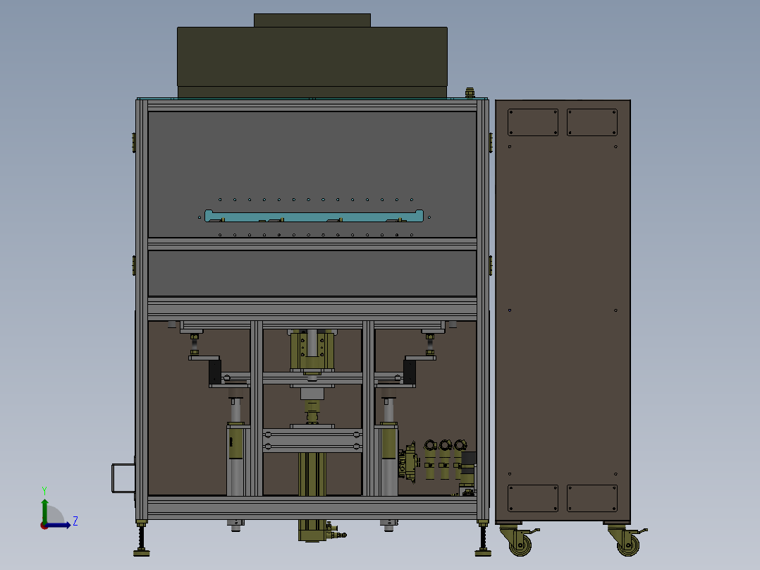 AGV升降转向输送（sw20可编辑+工程图+bom）左视图