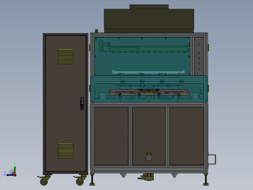 AGV升降转向输送（sw20可编辑+工程图+bom）右视缩略图