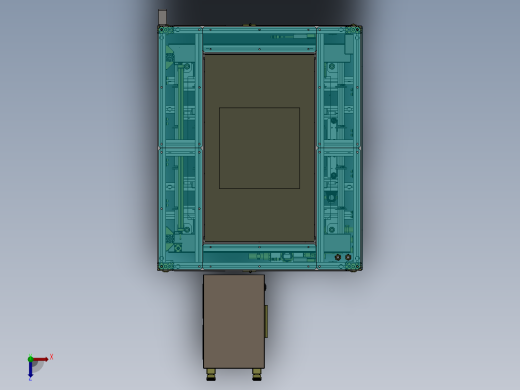 AGV升降转向输送（sw20可编辑+工程图+bom）俯视缩略图