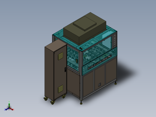 AGV升降转向输送（sw20可编辑+工程图+bom）正等轴测缩略图