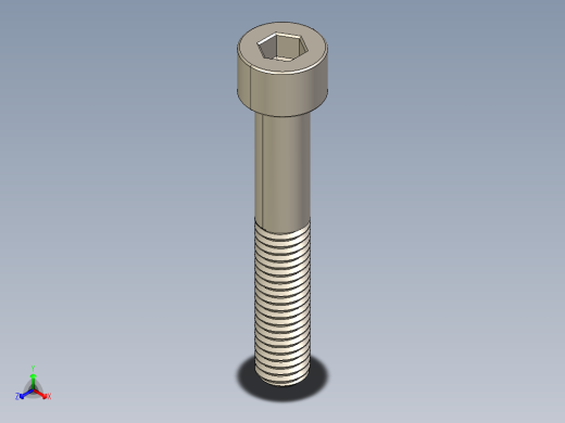 Screw_DIN_912_M8x50_A2.STEP公制内六角螺钉