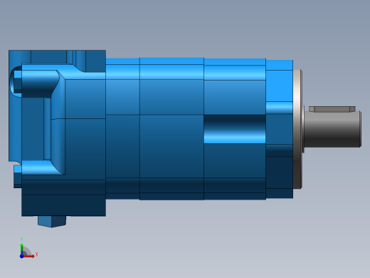 伊顿2K-130摆线液压马达平键标准轴前视缩略图