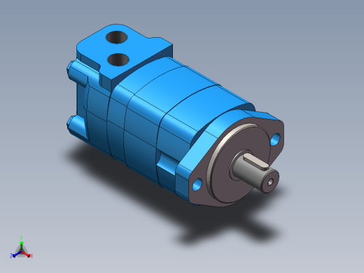伊顿2K-130摆线液压马达平键标准轴正等轴测缩略图