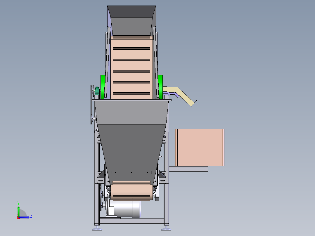 土豆筛选机左视图
