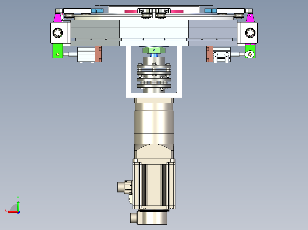 椭圆链条环形导轨输送线468宽循环线后视图