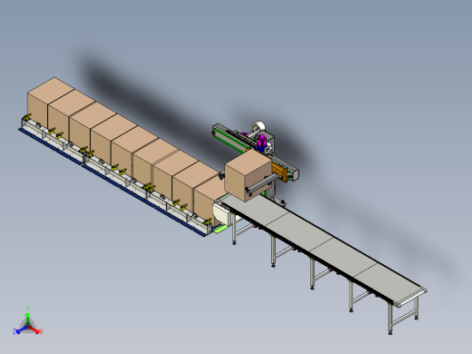 纸箱高低工序搬运线设计
