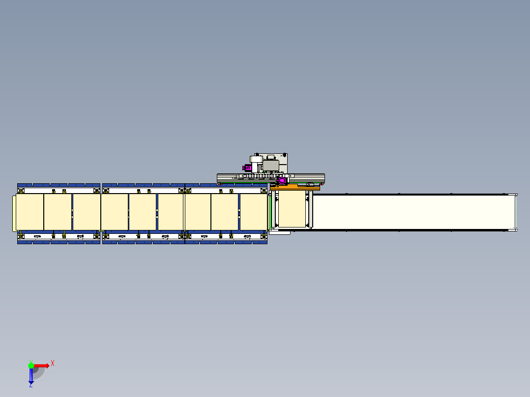 纸箱高低工序搬运线设计俯视图