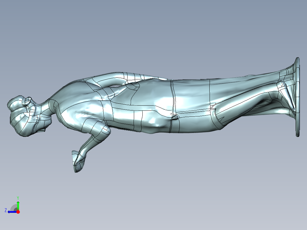人体模型(102)右视图