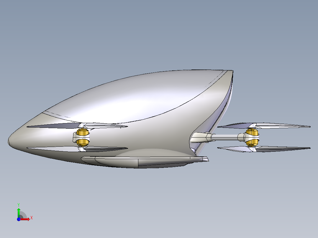 载人飞行器前视图