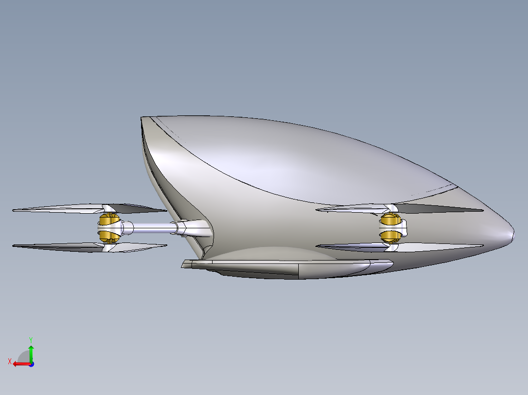 载人飞行器后视图