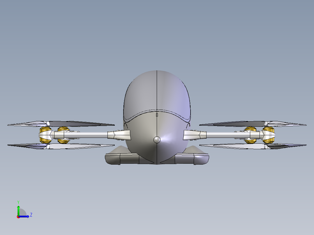 载人飞行器左视图