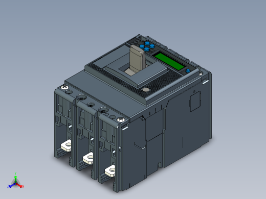 ABB MCCB SACE Tmax XT2 Ekip 电子脱扣单元正等轴测缩略图