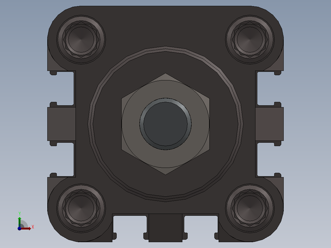 气缸直径 32x100前视图