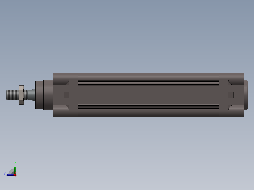 气缸直径 32x100右视图