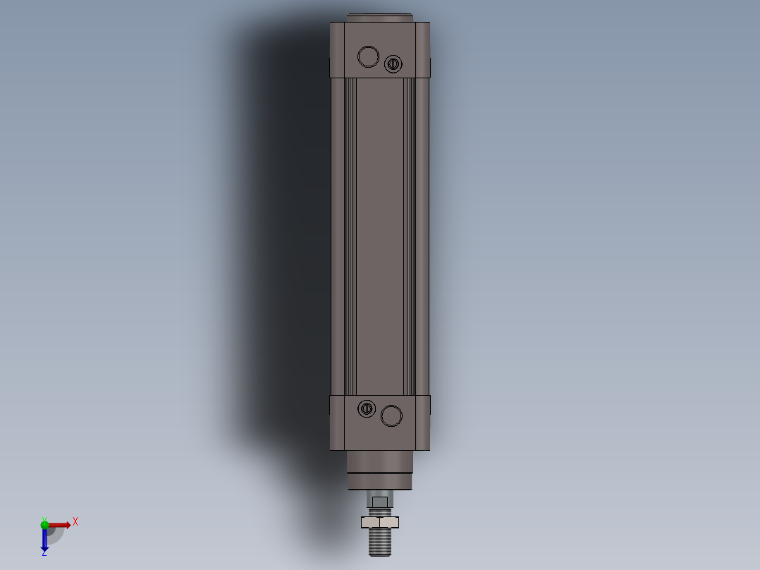 气缸直径 32x100俯视图