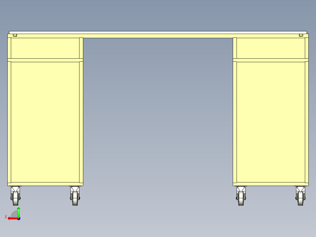 工作台compact-movable-carpenter-workbench--stp后视图