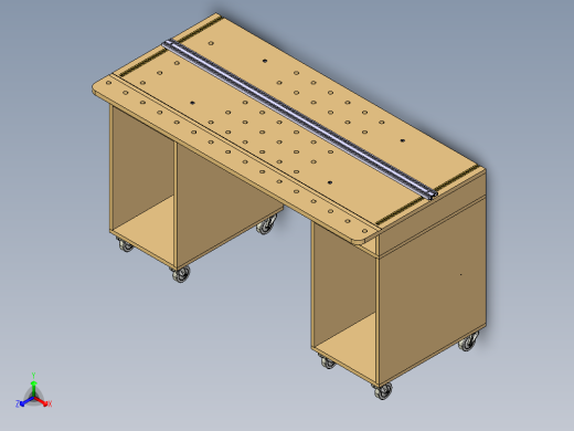 工作台compact-movable-carpenter-workbench--stp正等轴测缩略图
