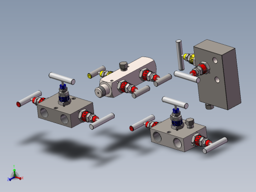 4款最全R3型-带通气塞的远程安装管对管3阀