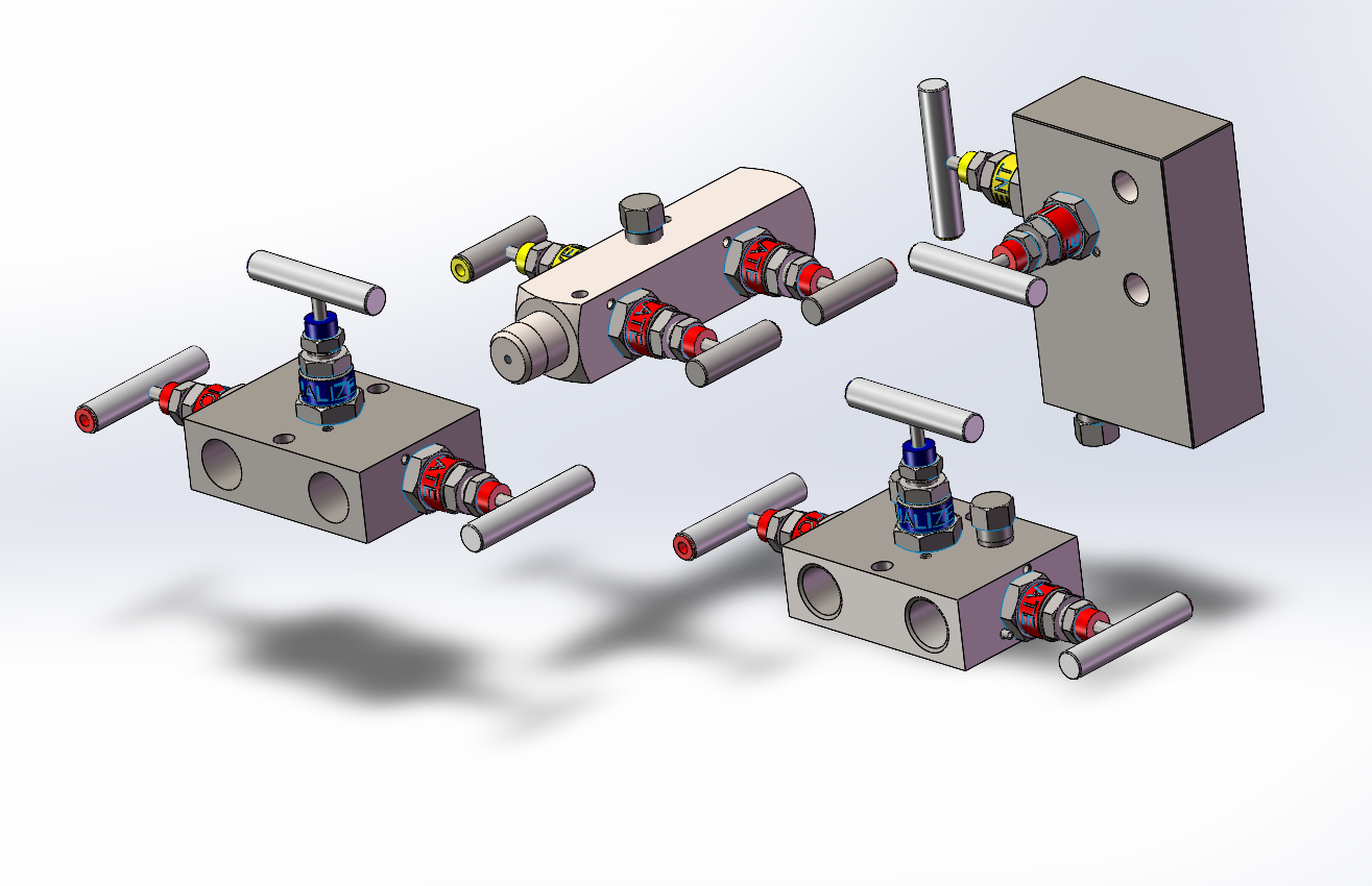 4款最全R3型-带通气塞的远程安装管对管3阀